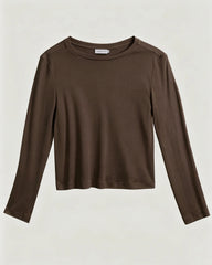 Washable Silk Jersey Long Sleeve T Shirt