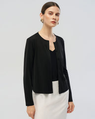 Washable Silk Jersey Button Front Cardigan