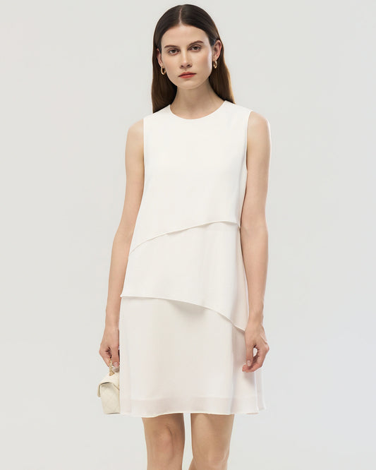 19 Momme Silk Layered A Line Dress