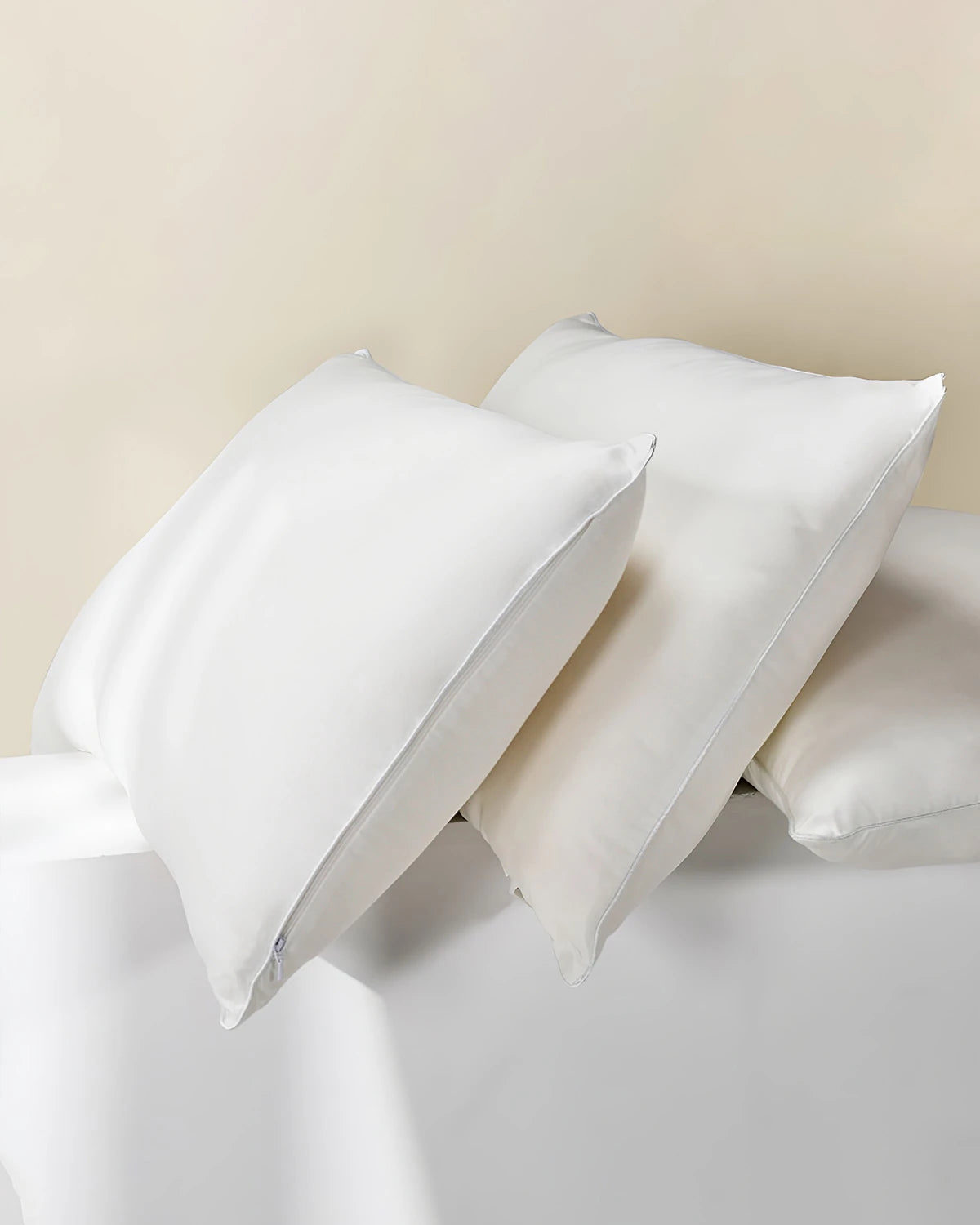 Jacquard Mulberry Silk Filled Pillow, White