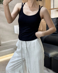 Wool Brushed Camisole with Built-In Bra - DAISYSILK UK