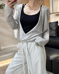 Wool Brushed Camisole with Built-In Bra - DAISYSILK UK