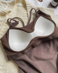 Wool Brushed Camisole with Built-In Bra - DAISYSILK UK