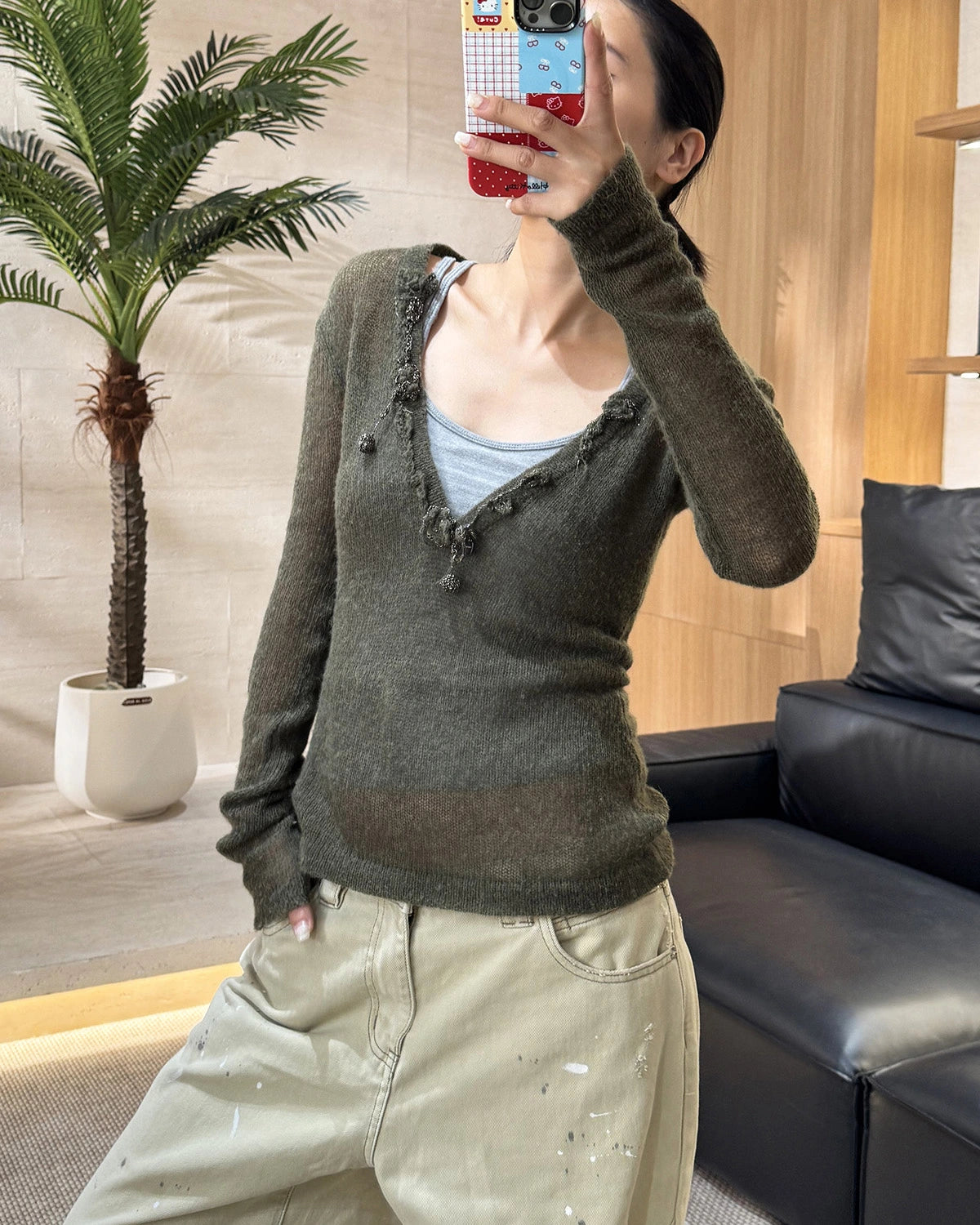 Wool Brushed Camisole with Built-In Bra - DAISYSILK UK