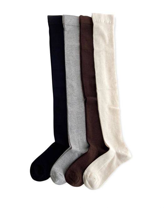 Women Cashmere Modal Blend Ribbed Slouchy Socks