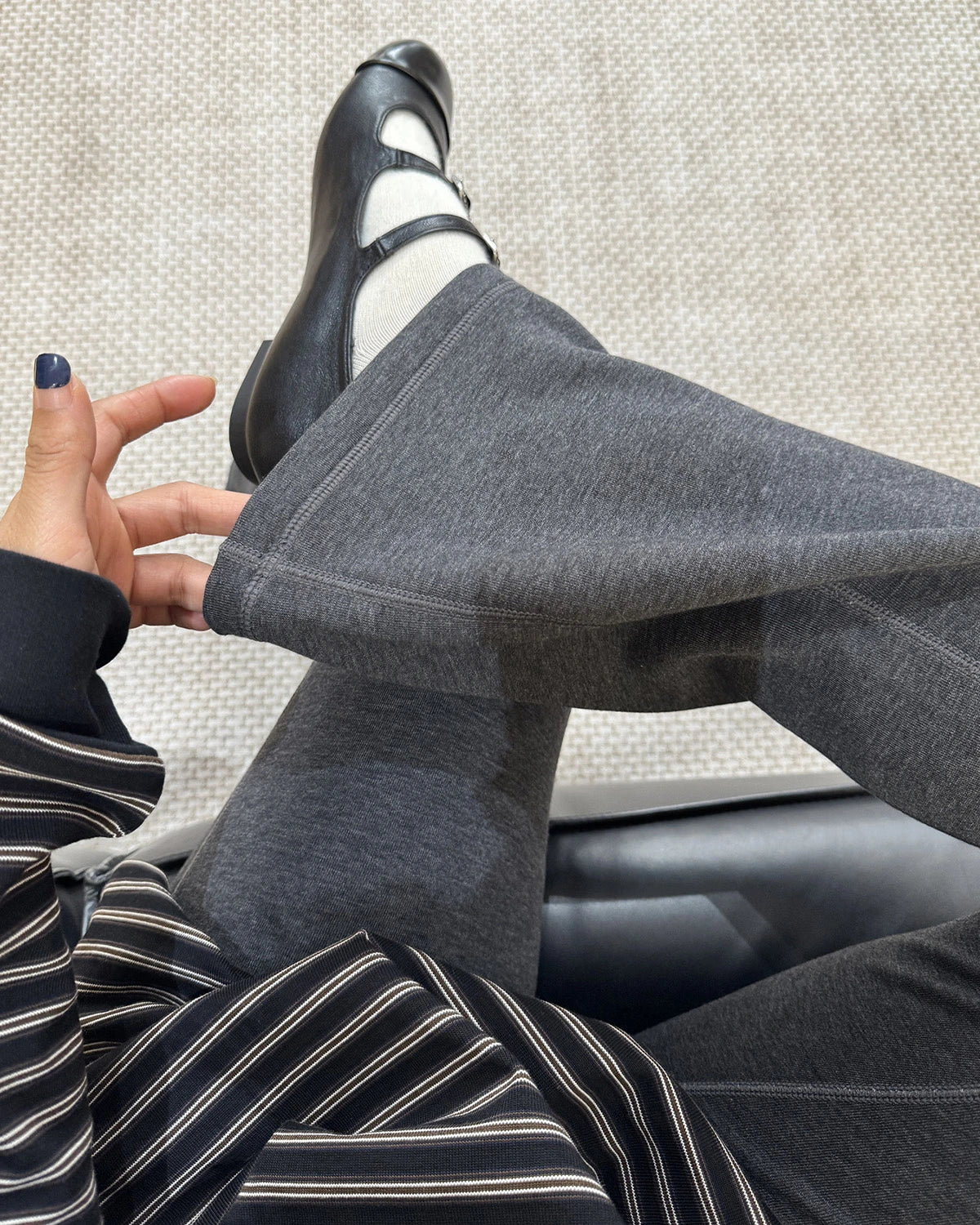 Women’s Wool Fleece-Lined Flared Pants - DAISYSILK UK