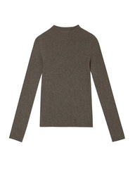 Women’s Mock Neck Wool Cashmere Knit Top