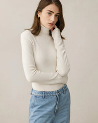 Women’s Turtleneck Wool Cashmere Knit Layer - DAISYSILK UK