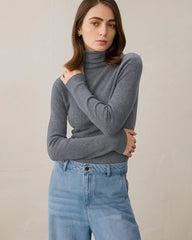 Women’s Turtleneck Wool Cashmere Knit Layer - DAISYSILK UK