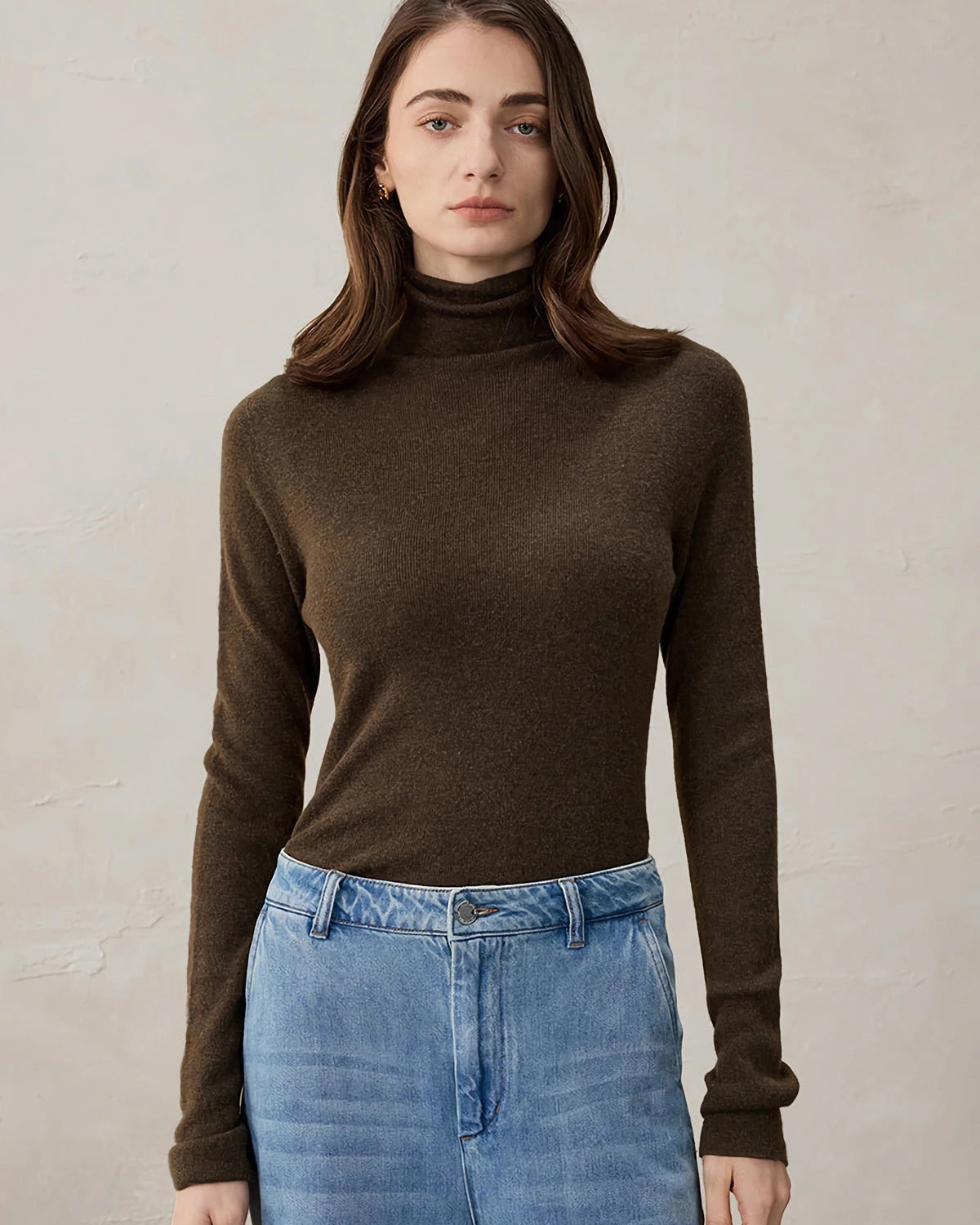 Women’s Turtleneck Wool Cashmere Knit Layer - DAISYSILK UK