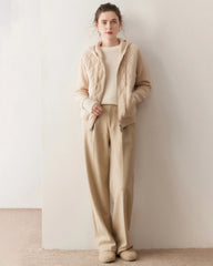 Women’s Hooded Cashmere Zip-Up Jacket