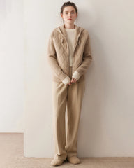 Women’s Hooded Cashmere Zip-Up Jacket