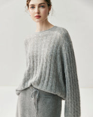 Lightweight Cable Knit Silk Cashmere Sweater - DAISYSILK UK