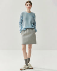 Oversize Flower Knit Silk Cashmere Sweater