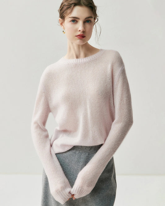 Women's Lightweight Crew Neck Cashmere Sweater