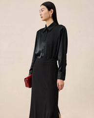 Women's Washable Silk Blouse Basic Style