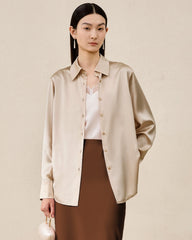 Women's Washable Silk Blouse Basic Style