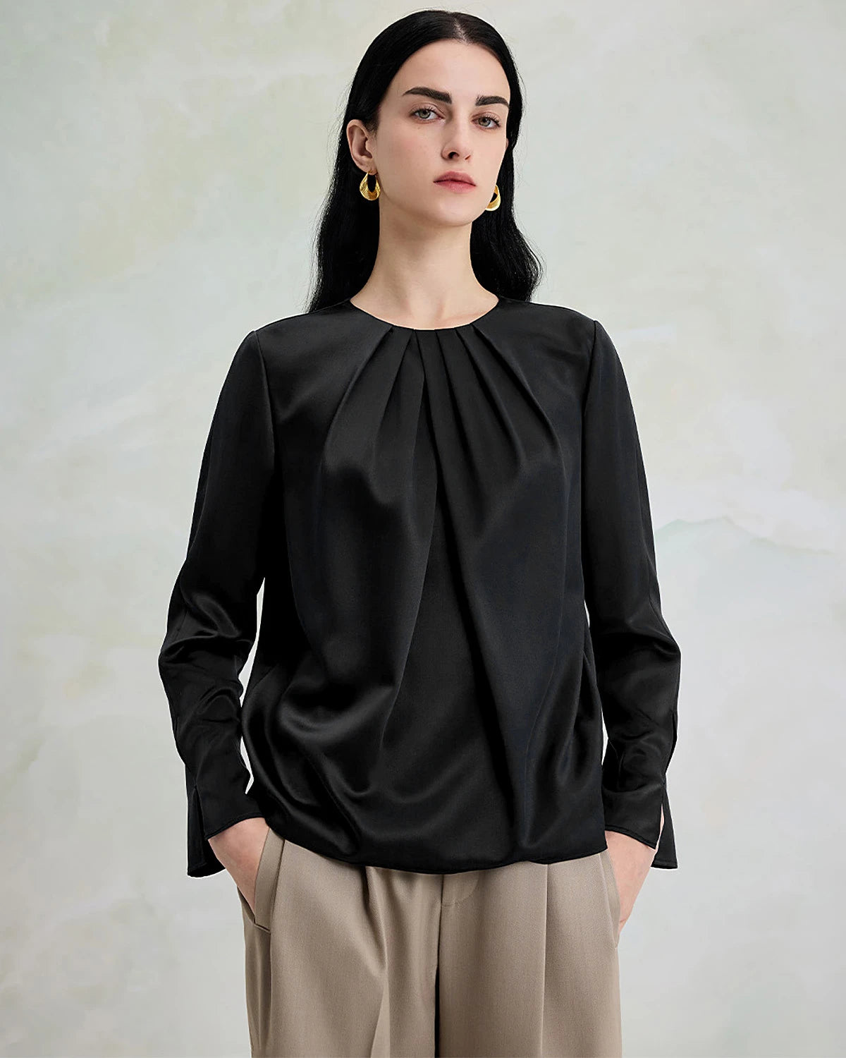 Elegant Washable Silk Pullover Blouse - DAISYSILK UK