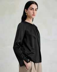 Elegant Washable Silk Pullover Blouse - DAISYSILK UK
