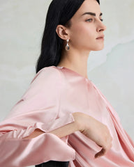 Elegant Washable Silk Pullover Blouse