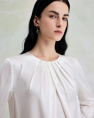 Elegant Washable Silk Pullover Blouse - DAISYSILK UK