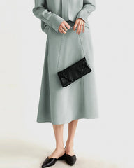 30 Momme Heavy Silk A-Line Midi Skirt