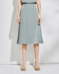 30 Momme Heavy Silk Bias-Cut Midi Skirt