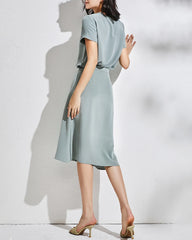 30 Momme Heavy Silk Bias-Cut Midi Skirt