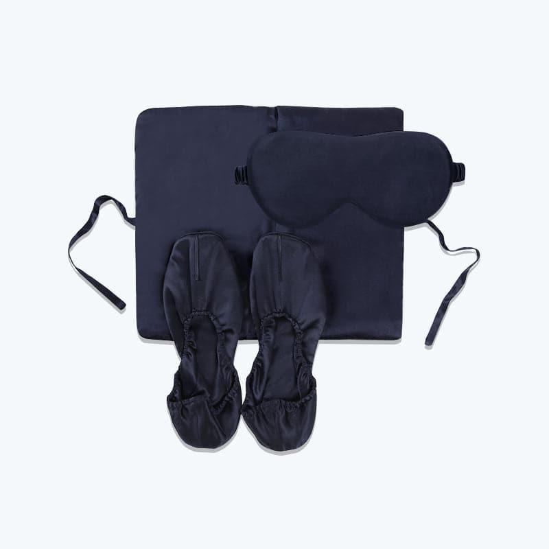 Daisysilk 3-Piece Silk Travel Set, Dark Navy