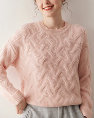 Luxury Cable Knit Cashmere Sweater