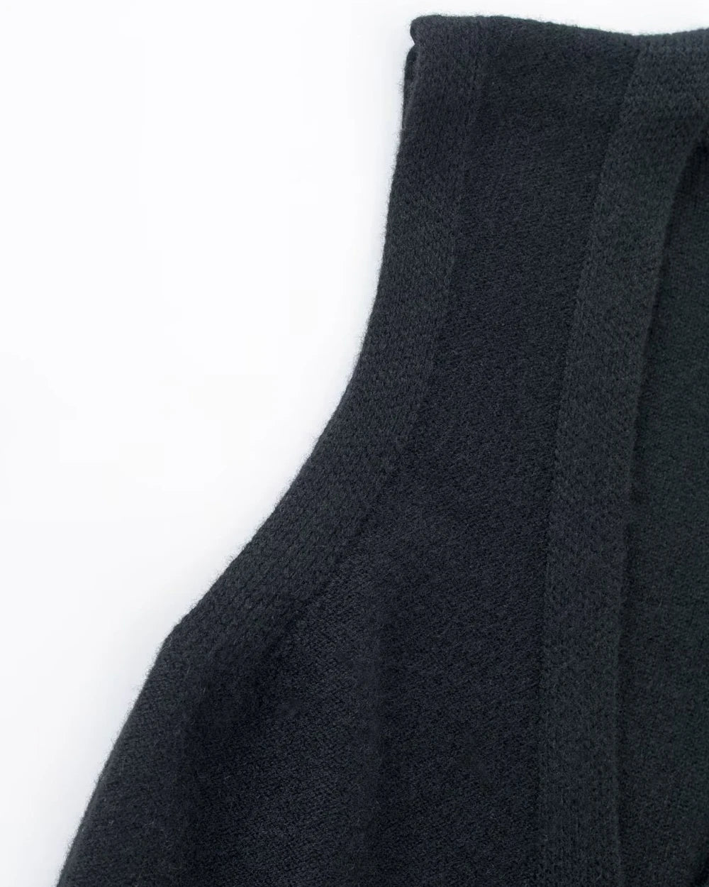 Deep V Neck Cashmere Vest, Black