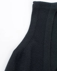 Deep V Neck Cashmere Vest, Black