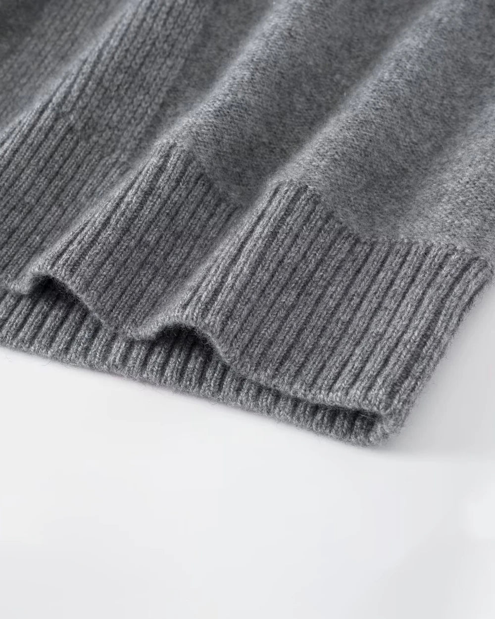 Deep V Neck Cashmere Vest, Grey