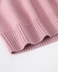 Deep V Neck Cashmere Vest, Pink