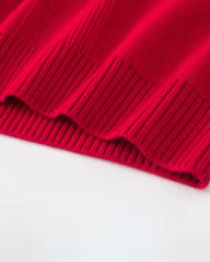 Deep V Neck Cashmere Vest, Red
