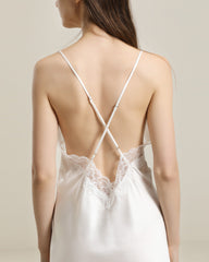 Delicate Lace Silk Nightgown