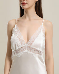 Delicate Lace Silk Nightgown