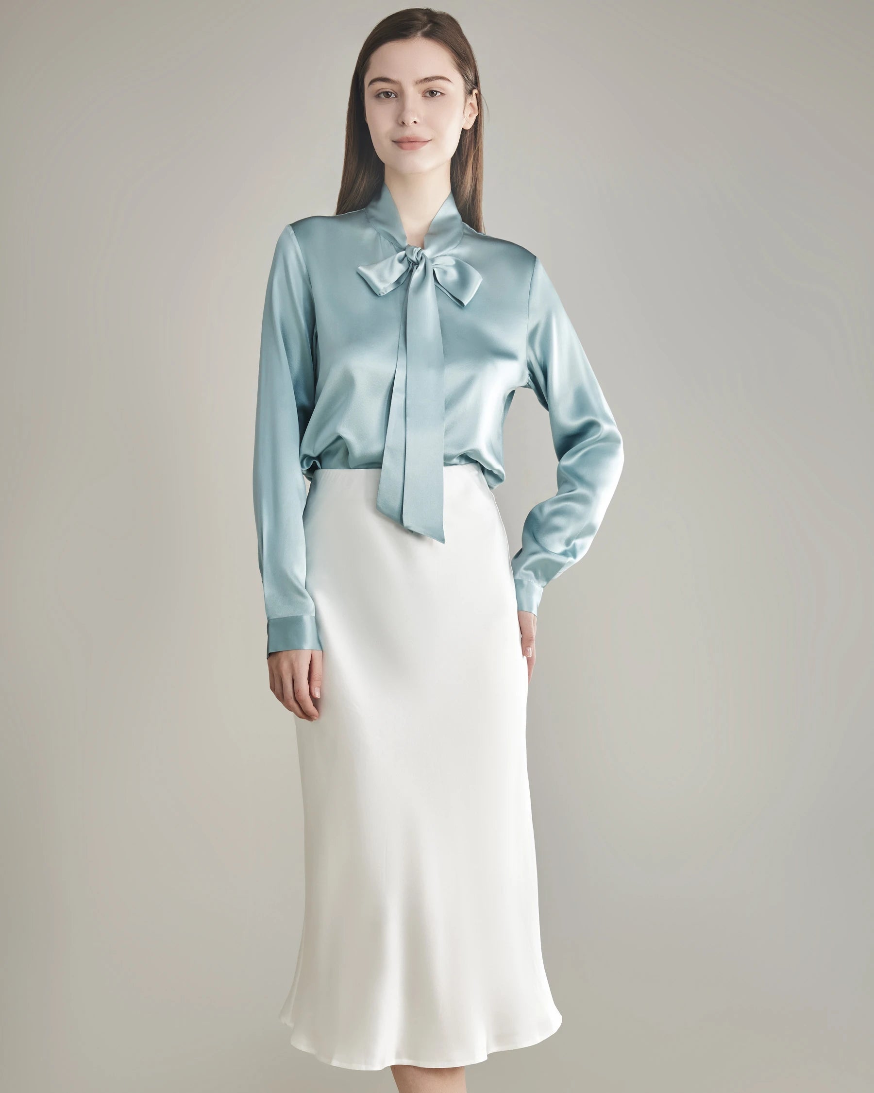 Elegant Silk Bow Tie Blouse - DAISYSILK UK