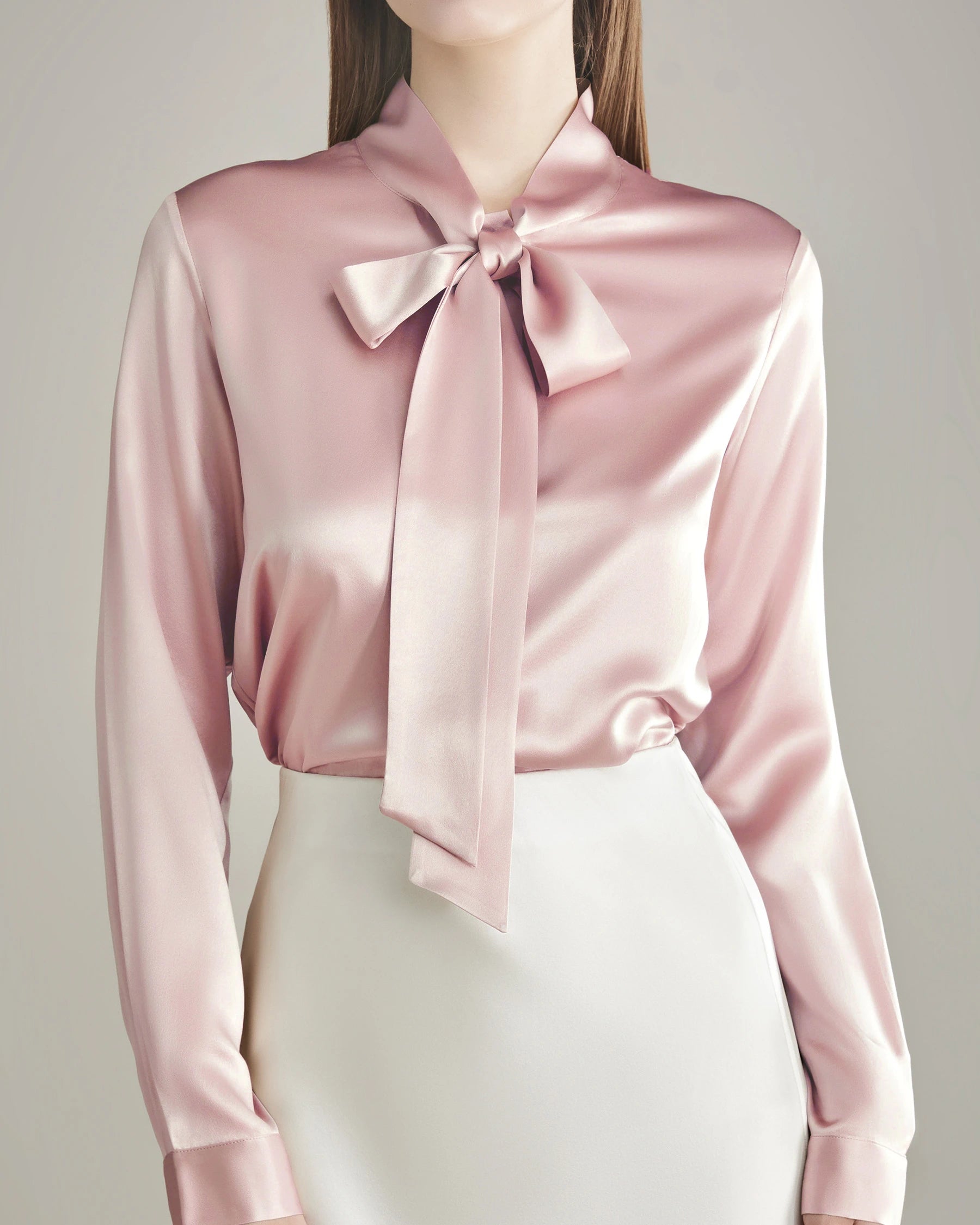 Elegant Silk Bow Tie Blouse - DAISYSILK UK