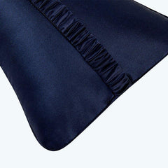 Silk Car Headrest Neck Pillow, Navy