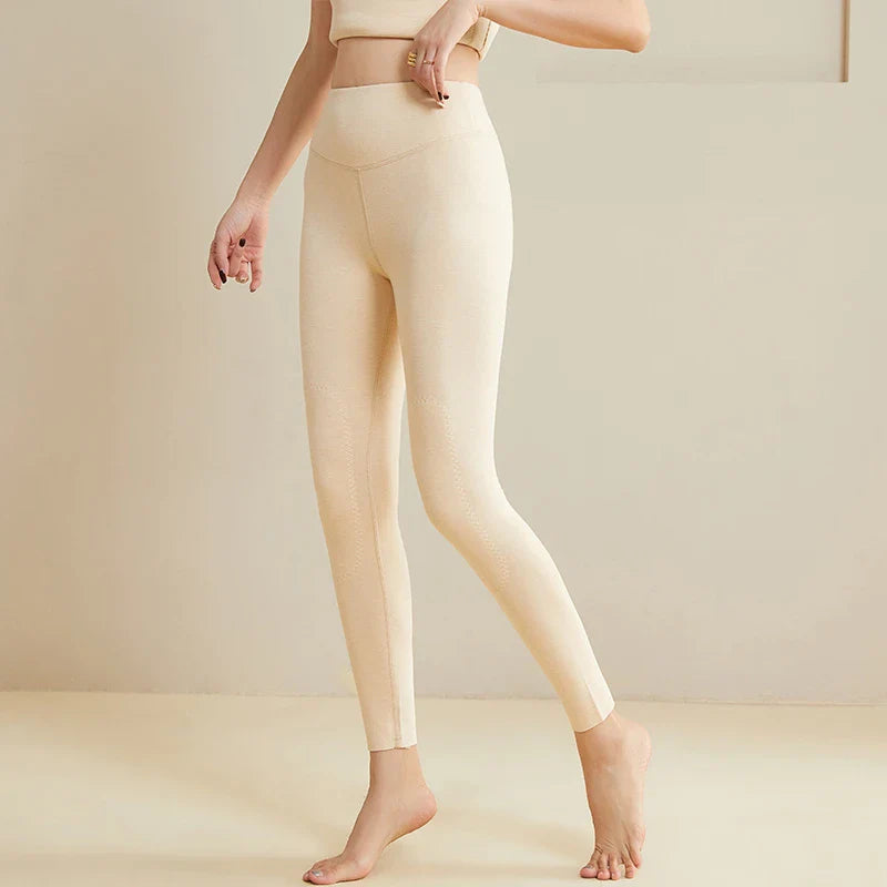 Extra Thermal Silk Vest and Pants Set, Beige