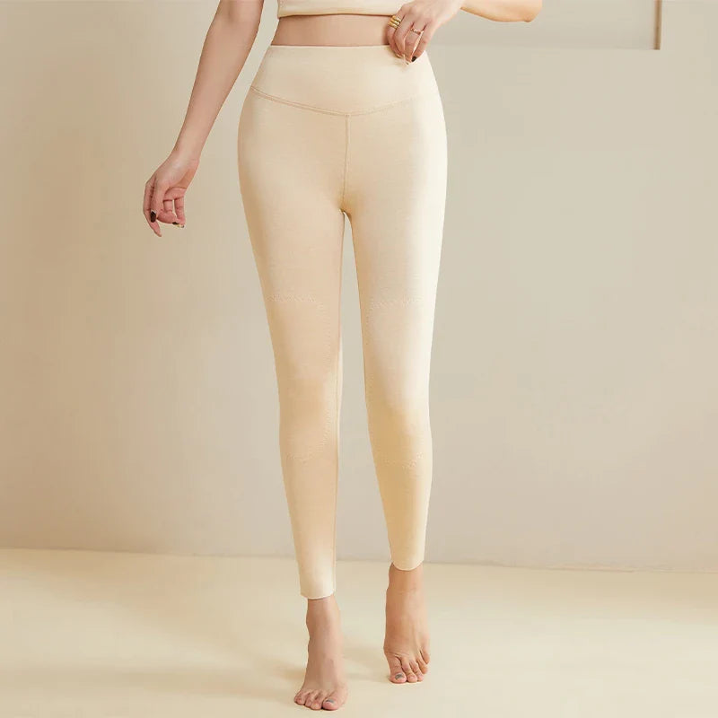 Extra Thermal Silk Vest and Pants Set, Beige