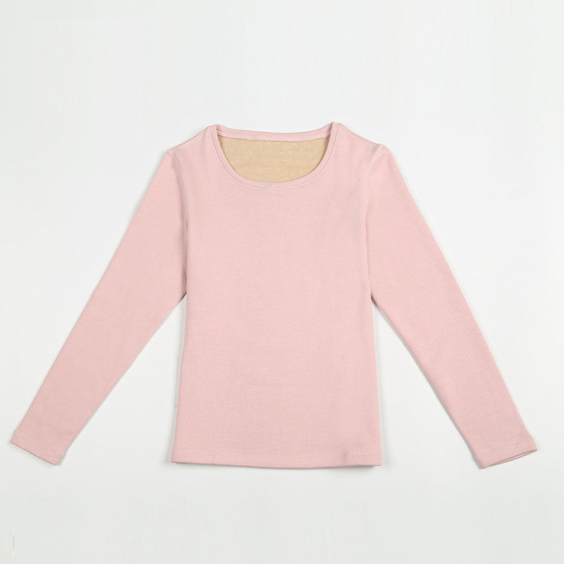 Women’s Silk Fleece Thermal Underwear Set Rose Pink