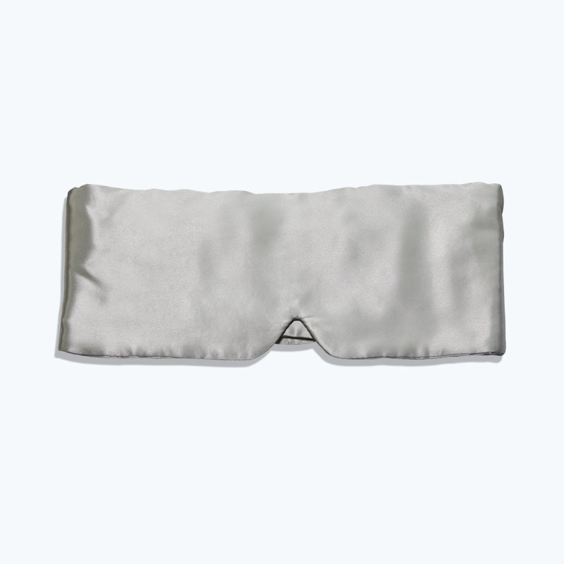 Face-Hugging Wide Double-Sided Silk Eye Mask, Grey