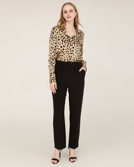 40 Momme Silk Sculpted Straight Pants
