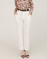 40 Momme Silk Sculpted Straight Pants