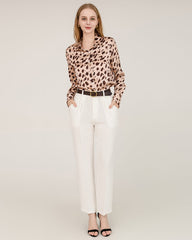 40 Momme Silk Sculpted Straight Pants