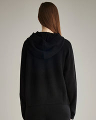Loft Hooded Cashmere Sweater, Black
