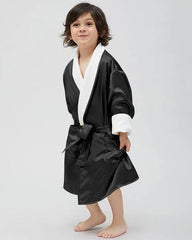 Kids Reversible Silk Robe with Belt