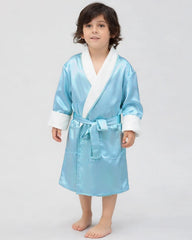Kids Reversible Silk Robe with Belt